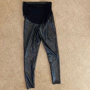 Maternity Faux lather pants